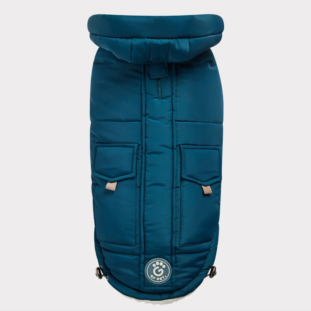 GF Pet Elasto-fit Nordic Dog Parka, Teal, Small